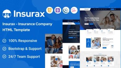 Insurax Nulled - Insurance Company HTML Template