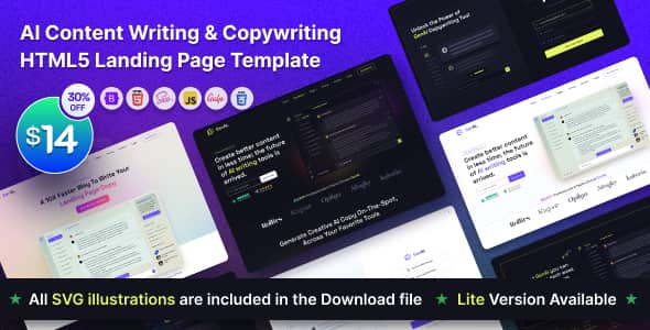 GenAI v1.2 Nulled - AI Based Copywriting and Content Writing Landing Page Template