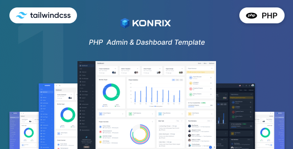 Konrix Nulled - PHP Tailwind CSS Admin & Dashboard Template