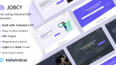 Jobcy Nulled - Tailwind CSS Job Listing & Job Board Template