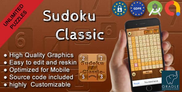 Sudoku Classic (Admob + GDPR + Android Studio) Nulled - June 2023