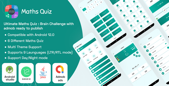 Ultimate Maths Quiz v1.7 Nulled - Brain Challenge with admob ready to publish
