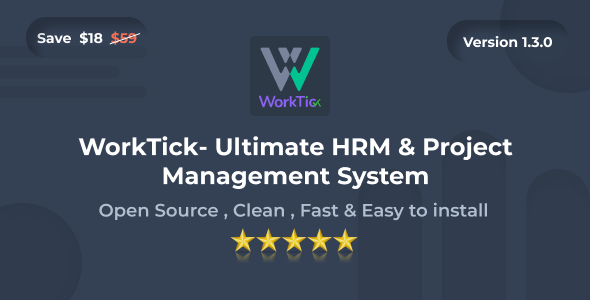 WorkTick v1.3 Nulled - HRM & Project Management