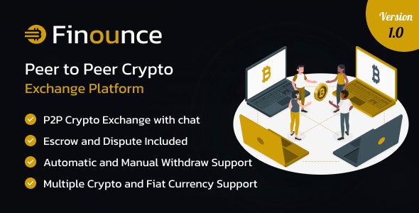 Finounce v1.1 Nulled - An Advance Peer to Peer Crypto Exchange Platform