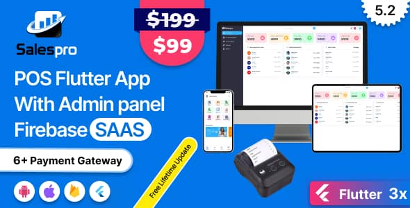 SalesPro Saas v5.2 Nulled - Flutter POS Inventory Full App+Admin panel With Firebase