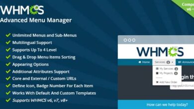 WHMCS Advanced Menu Manager v1.72.0 Free