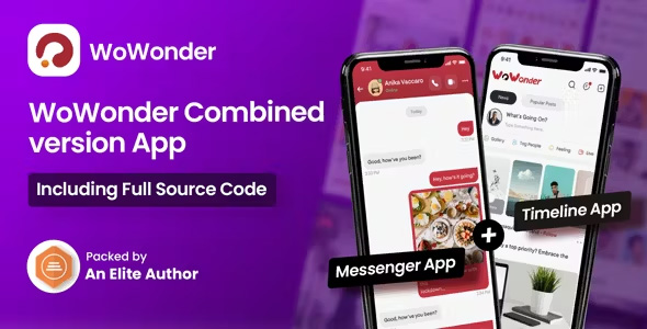 WoWonder Mobile v4.3 Nulled - The Ultimate Combined Messenger & Timeline Mobile Application