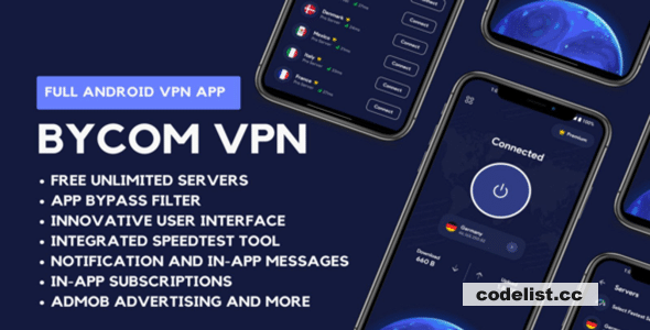 Bycom VPN v1.3 Nulled - Secure and Private Android VPN