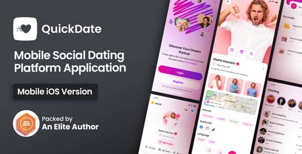 QuickDate IOS v2.2 Nulled - Mobile Social Dating Platform Application