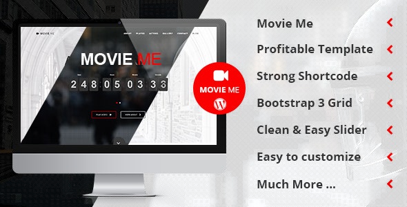 Movie Me v5.7 Nulled - One Page Responsive WordPress Theme