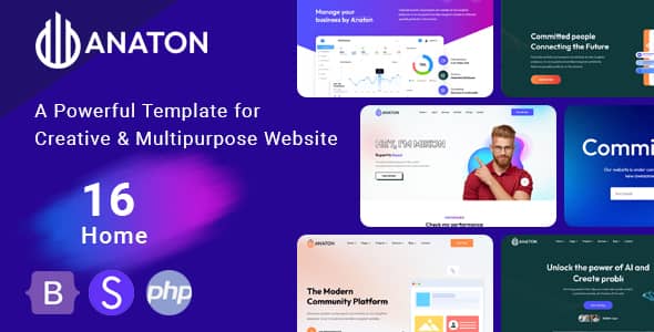 Anaton v1.2 Nulled - Software & SaaS Landing Page
