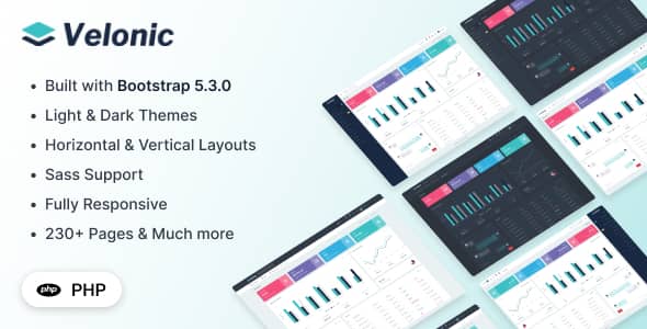 Velonic Nulled - PHP Admin & Dashboard Template
