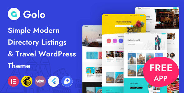 Golo v1.6.0 Nulled - Directory & Listing, Travel WordPress Theme