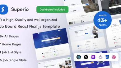 Superio v1.9 – Job Portal & Job Board React NextJS Template