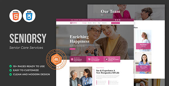 Seniorsy Nulled - Senior Care Services HTML Template