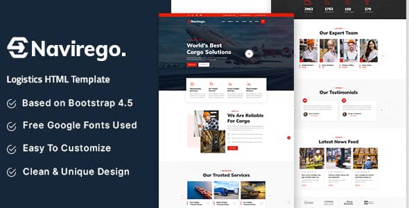 Navirego Nulled - Logistics HTML Template