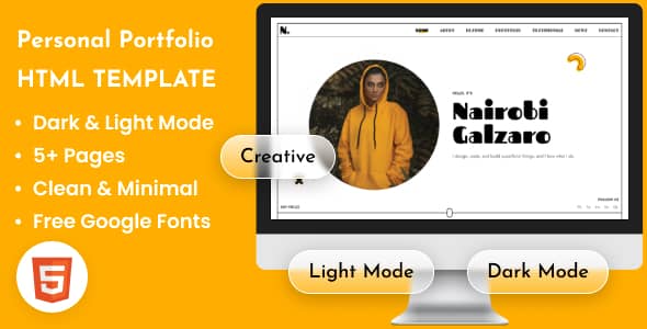Nairobi Nulled - Personal Portfolio CV HTML Template