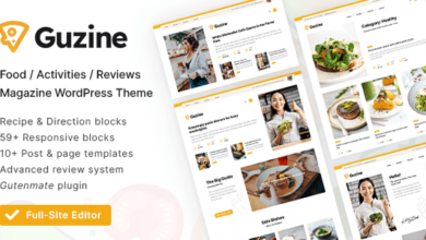 Guzine v1.2.1 Nulled - Adsense Ready Magazine WordPress Theme for Food Blogging
