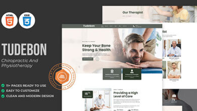 Tudebon Nulled - Chiropractic & Physiotherapy HTML Template