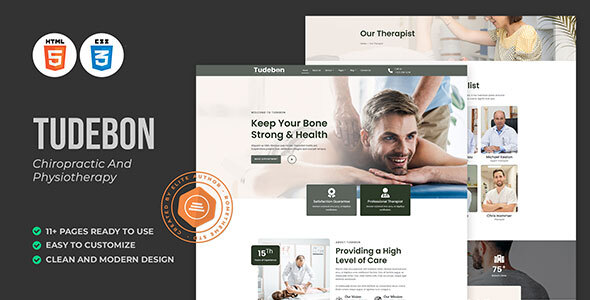 Tudebon Nulled - Chiropractic & Physiotherapy HTML Template