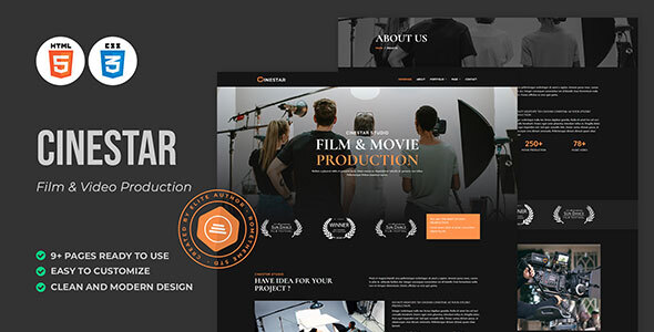 Cinestar Nulled - Film & Video Production HTML Template