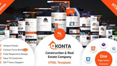 Konta Nulled - Construction & Real Estate Company HTML Template