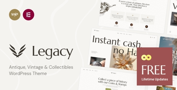 Legacy v1.0 Nulled - Antique, Vintage & Collectibles WordPress Theme