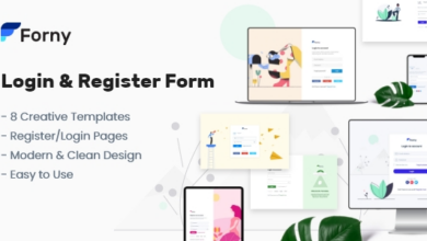 Forny Nulled - Login and Register Form Templates