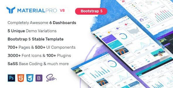 MaterialPro v8.1 Nulled - Material Design Bootstrap 5 Admin Template