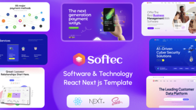 Softec Nulled - Software & Technology React Next js Template