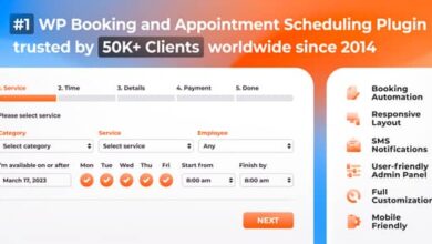Bookly PRO v6.9 – Appointment Booking and Scheduling Software System Free