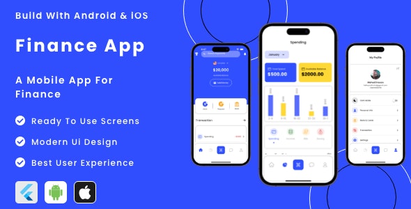 Finance App v1.0 Nulled - Flutter Mobile App Template