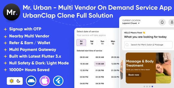 Mr. Urban v1.0 Nulled - Multi Vendor On Demand Home Service App