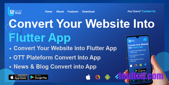 UniversalWeb Nulled - Convert Website to a Flutter App - 8 April 2023