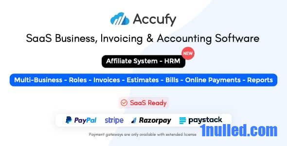 Accufy v2.6 Nulled - SaaS Business & Accounting Software