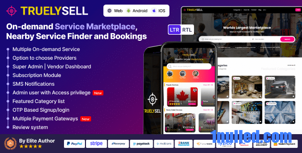 TruelySell v2.3.2 Nulled - Multi Vendor Online Service Booking Marketplace