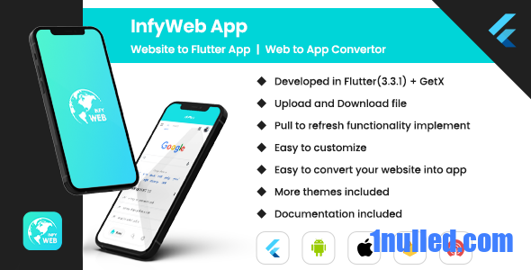 Web to App v1.0 Nulled - Convert Website to Flutter App | Web View App | Web to App Convertor (Android, iOS)