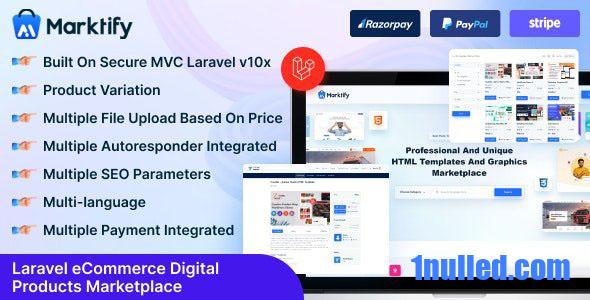 Marktify v1.0 Nulled - Laravel eCommerce Digital Product Marketplace