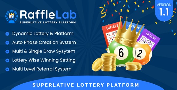RaffleLab v1.1 Nulled - Superlative Lottery Platform