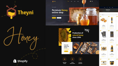 Theyni Nulled - Organic Food, Honey Shop Shopify Theme