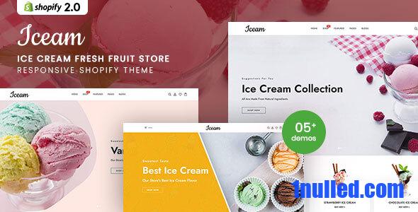 Iceam Nulled - Ice Cream Shop Responsive Shopify Theme