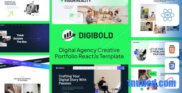 DigiBold Nulled - Digital Agency Creative Portfolio React Js Template