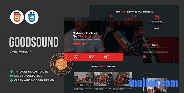 Goodsound Nulled - Podcaster HTML Template