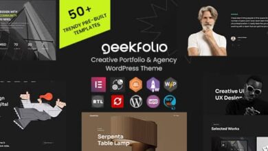 Geekfolio v1.0.7 Nulled - Elementor Creative Portfolio & Agency WordPress Theme