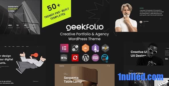 Geekfolio v1.0.7 Nulled - Elementor Creative Portfolio & Agency WordPress Theme