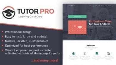 Tutor Pro v1.1.2 Nulled - Education WordPress