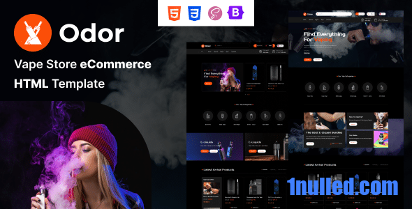 Odor Nulled - Vape Store eCommerce HTML Template