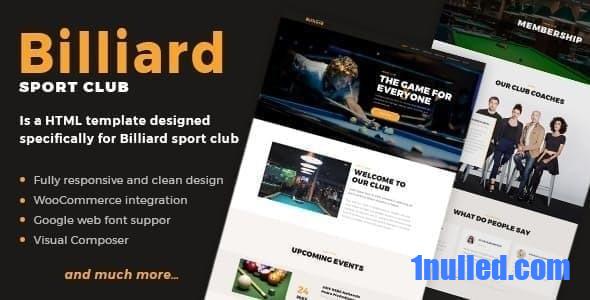 Billiard v1.1.7 Nulled - Creative Sporting WordPress Theme
