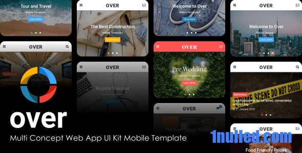 Over Nulled - Multi-Concept Web App UI Kit Mobile Template
