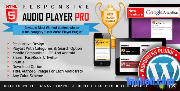 Responsive HTML5 Audio Player PRO v3.5.7 Free